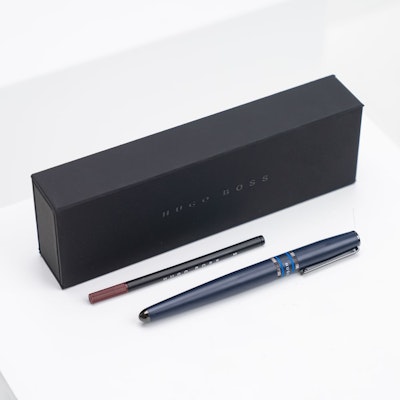 Hugo Boss Ballpoint Pen Illusion Gear-Blue 