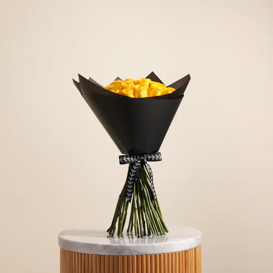 Yellow Roses Bouquet | 35 Flowers