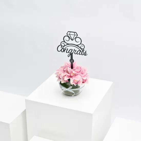 10 Pink Cymbidiums Wedding Vase