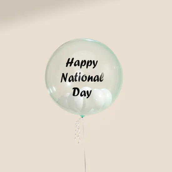 Balloonizer Happy National Day Bubble Balloon