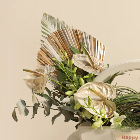 AV Jewelry Gold Earrings With a Flower Design | Happiness Birthday Flowers