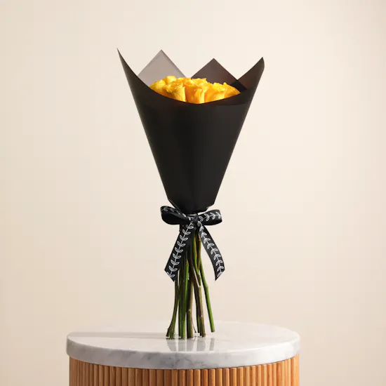 Golden Sunshine Rose Bouquet