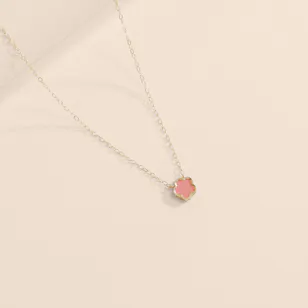 Miss L by L’azurde Kids Pink Flower Colored Stones Necklace