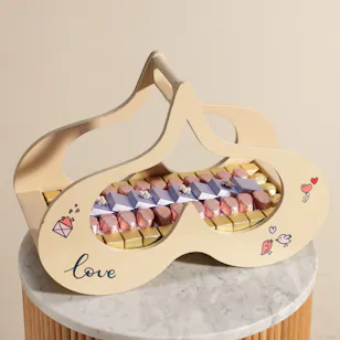 Floward Love Mix Chocolate Wooden Tray