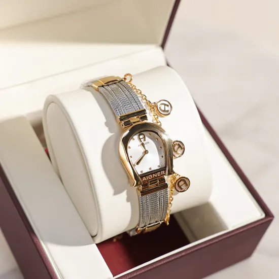 Aigner Cremona Duo Silver and Gold Women’s Watch