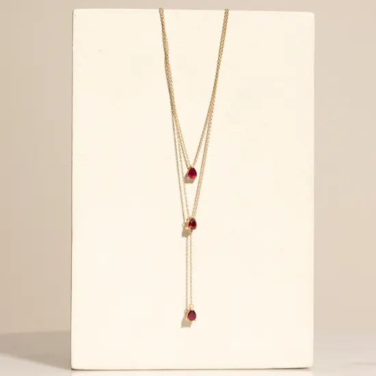 Siran By Iram Double Layered Gold Necklace