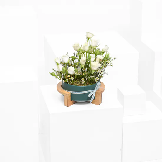 White Roses | Ceramic Vase