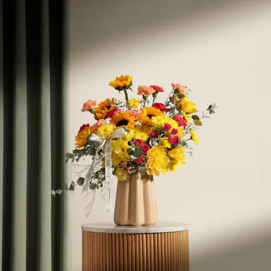 Golden Muse Flower Vase
