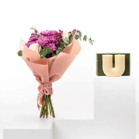 Melosa It's U Candle | Flower Bouquet