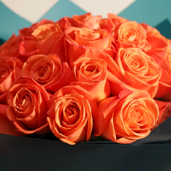 Orange Roses Bouquet | 35 Flowers