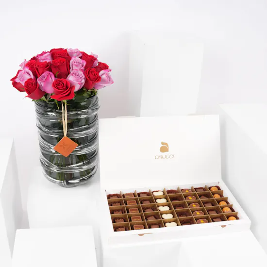 Abucci Large Chocolate Box | Roses
