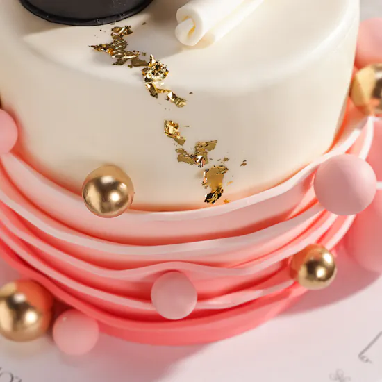 Floward Pink Graduation Cake | Bright Triumphant Flower
