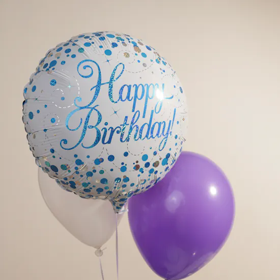Floward Decorative Ball Birthday Cake | Shiny Flowers Vase