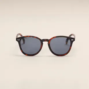 Le Specs Bandwagon Round Matte Tort Color Unisex Sunglasses