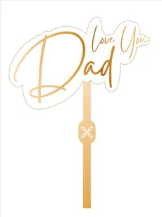 Stick | Love you Dad | Cursive | Brown Stick | Love you Dad | Cursive | Brown