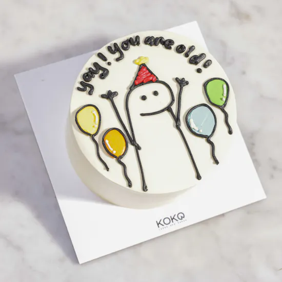 Koko Binto Happy Birthday Cake | Flowers Bouquet