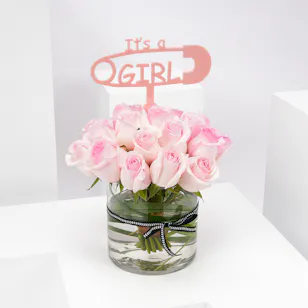 Baby Girl Pink Vase Baby Girl Pink Vase