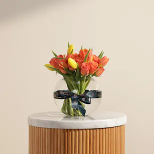 Shiny Flowers Vase