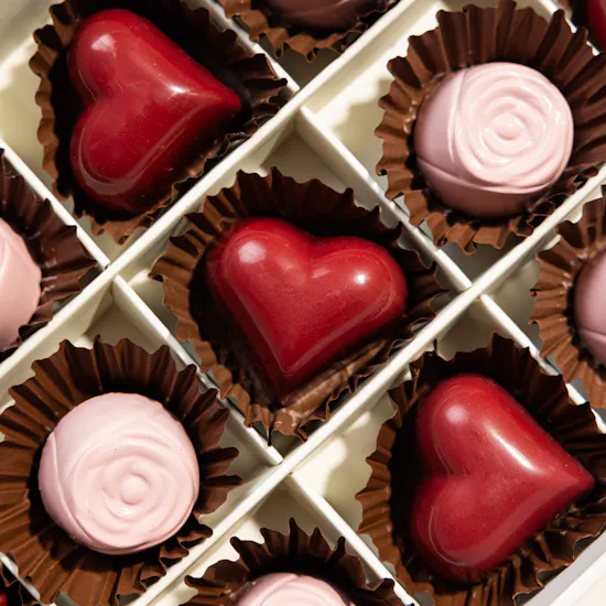 Floward Roses and Hearts Small Chocolate Box