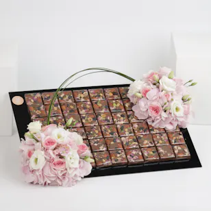 Floward Chocolates Tray | Pink Baby Rose