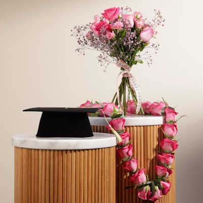 Graduation Floral Set | Pink Roses