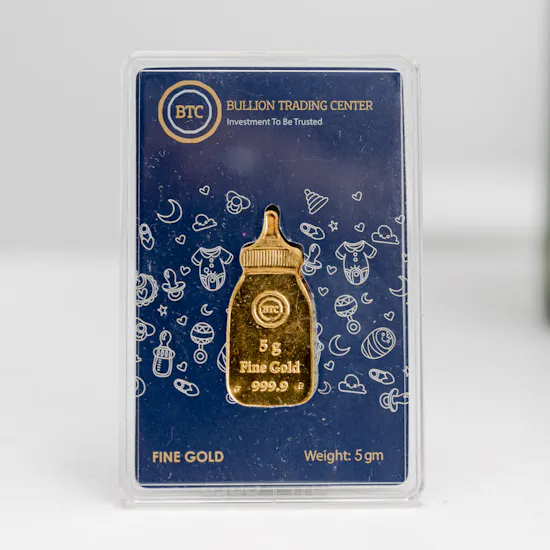 BTC Gold Baby Bottle | Flowers