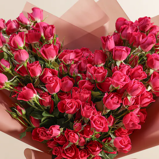 Fuchsia Heart Bouquet