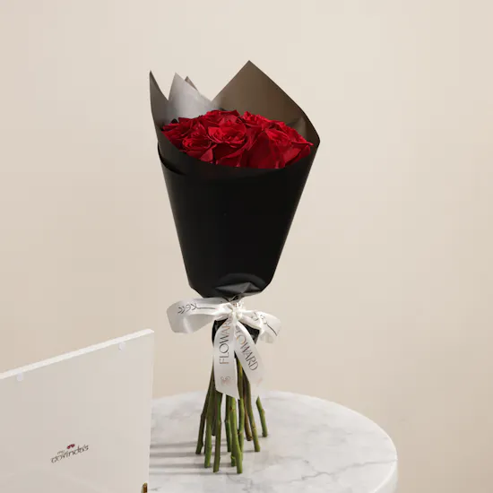 MyGovindas Zero Sugar Dry Fruit Chikki Wooden Box | Elegant Flower Bouquet