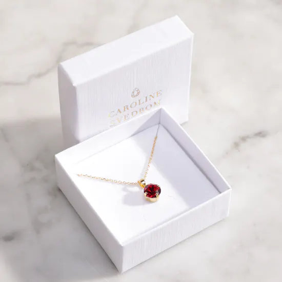 Caroline Svedbom January Red Birthstone Necklace