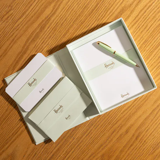 Harrods Sage Green Writing Set