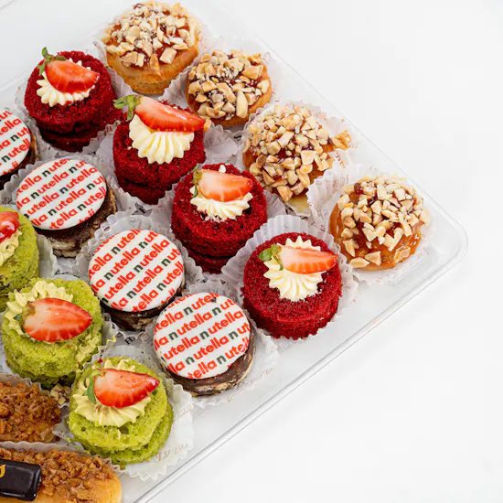 Secrets Mini Desserts Tray | White Roses