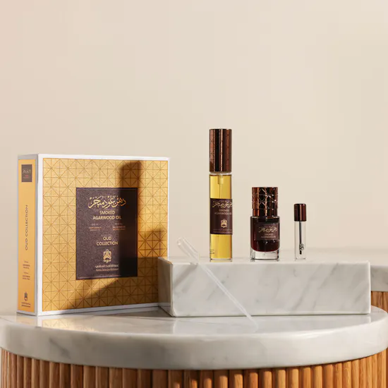 Abdul Samad Al Qurashi Smoked Agarwood Oil | Peach Roses Bouquet