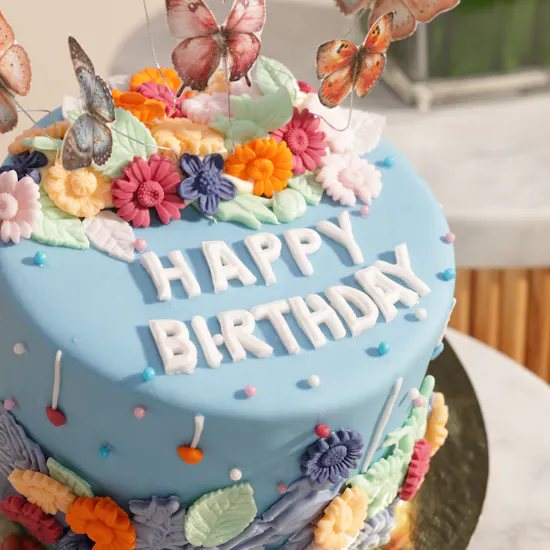 Floward Butterfly Birthday Cake | Cheerful Flower Vase