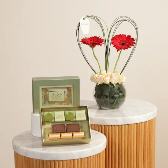 Bostani Congratulations Chocolate Box | Lovely Flower Vase