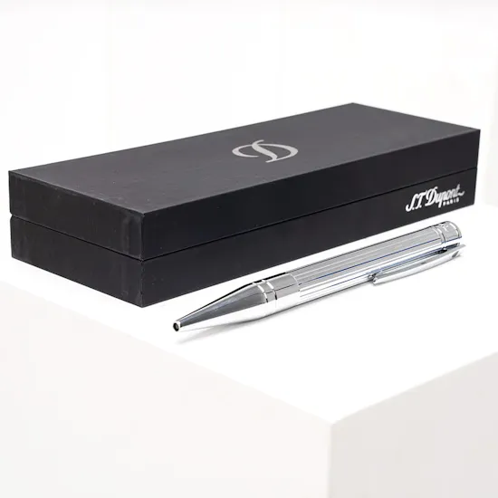 S.T DuPont D-Initial Ballpoint Chrome Finish Pen