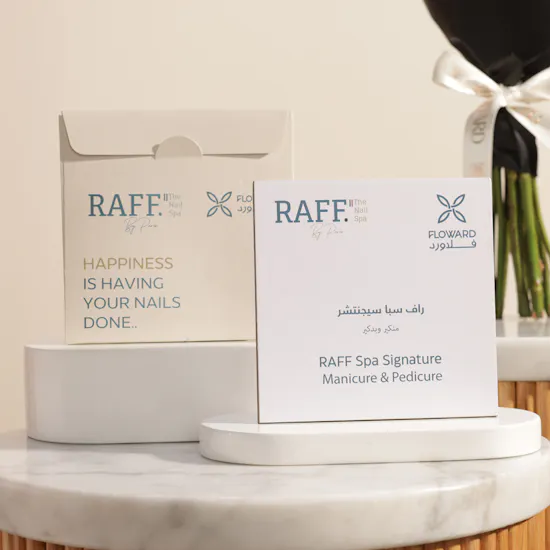 Raff by Paris Spa Signature Manicure and Pedicure Gift Voucher | Starlit Petals Flower Bouquet