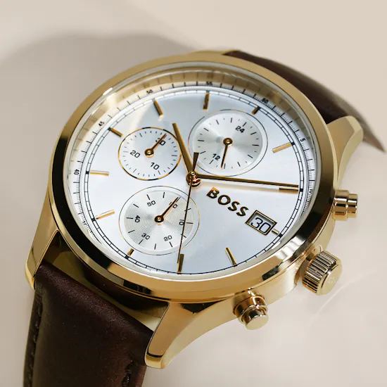 Boss Stratus chronograph Brown Leather Men's Watch