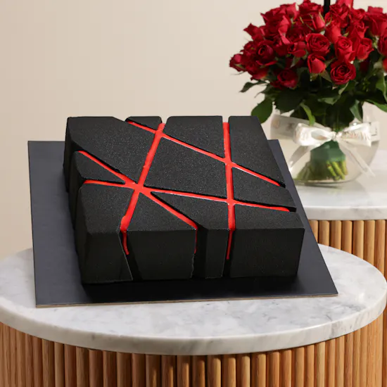 Dinara Kasko Block Cake | Happy Birthday Heartful Flowers