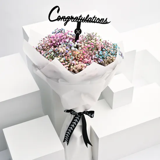 colorful graduation bouquet