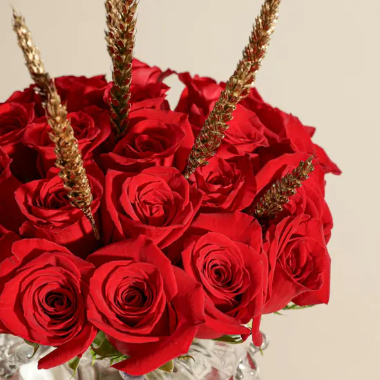 Romance Red Roses Vase