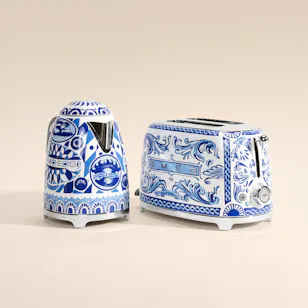 Smeg Dolce & Gabbana Blu Mediterraneo Toaster and Kettle Smeg Dolce & Gabbana Blu Mediterraneo Toaster and Kettle