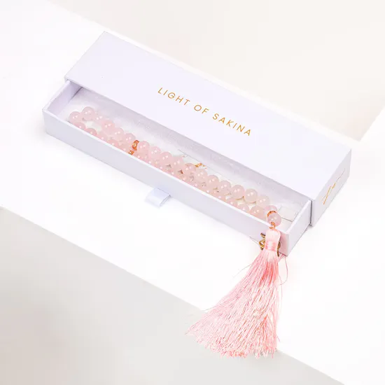 Rose Quartz Masbaha by Light of Sakina