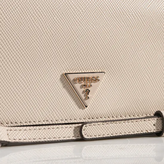 Guess Noelle II Women Beige Xbody Flap Organizer Crossbody Bag