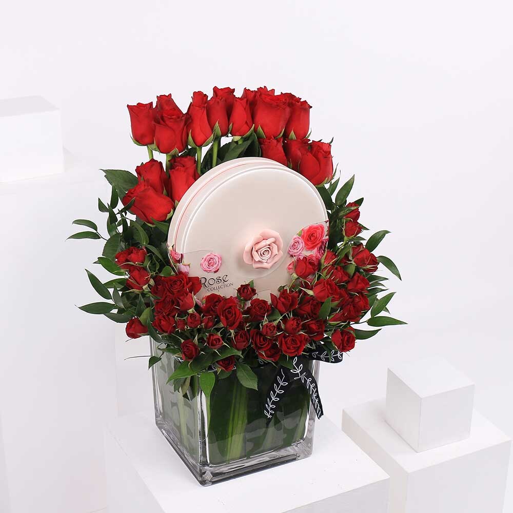 علبة شوكولاتة وردة من بستاني | جوري