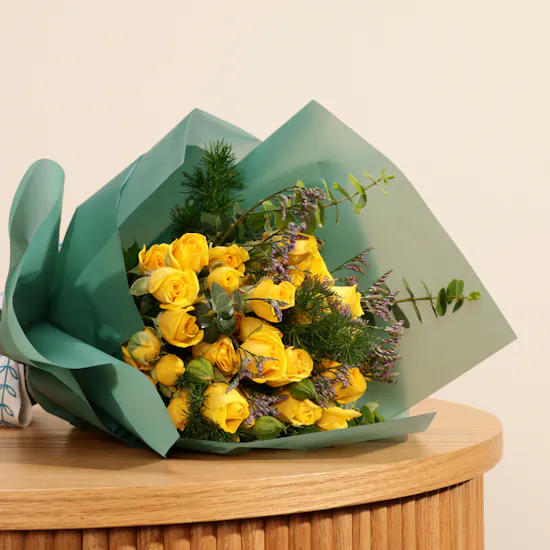 Golden Congrats | Bright Flowers