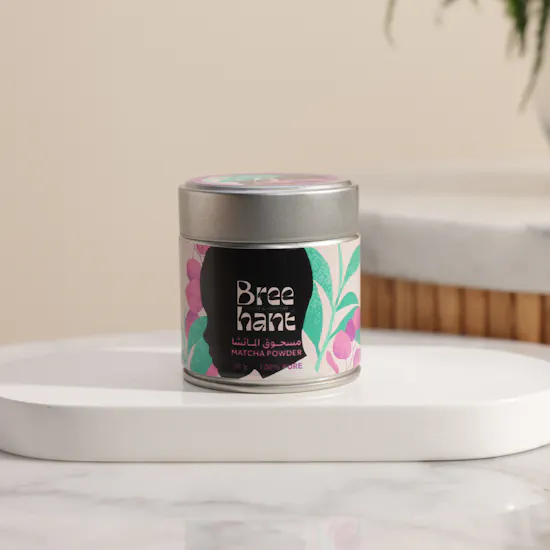 Breehant Matcha Tea Powder Jar | Serene Radiance Flowers Vase