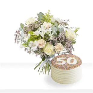 Hummingbird Bakery Birthday Red Velvet Number Cake | Floral Bouquet 