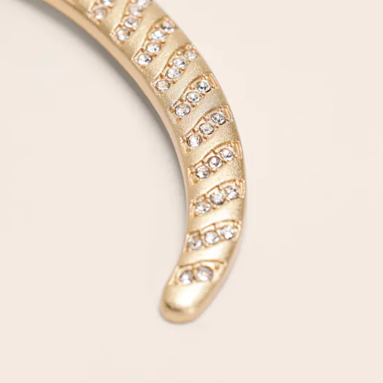 Lynyer Gold-plated Aurora Wave Chunky Collar Necklace