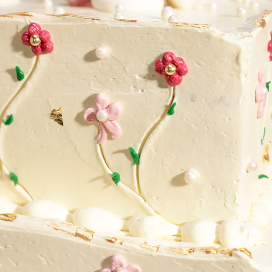 Floward Macarons and Flowers Two Tier Cake
