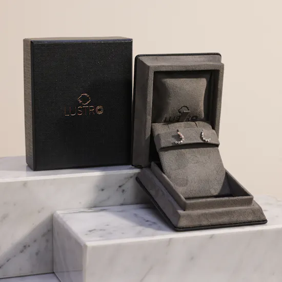 Lustro Stellarosa Curved Diamond Earrings